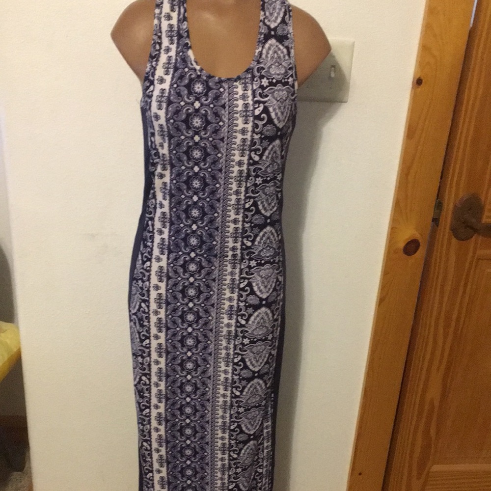 Jrs Blue Hot Kiss Maxi Tank Dress Size L